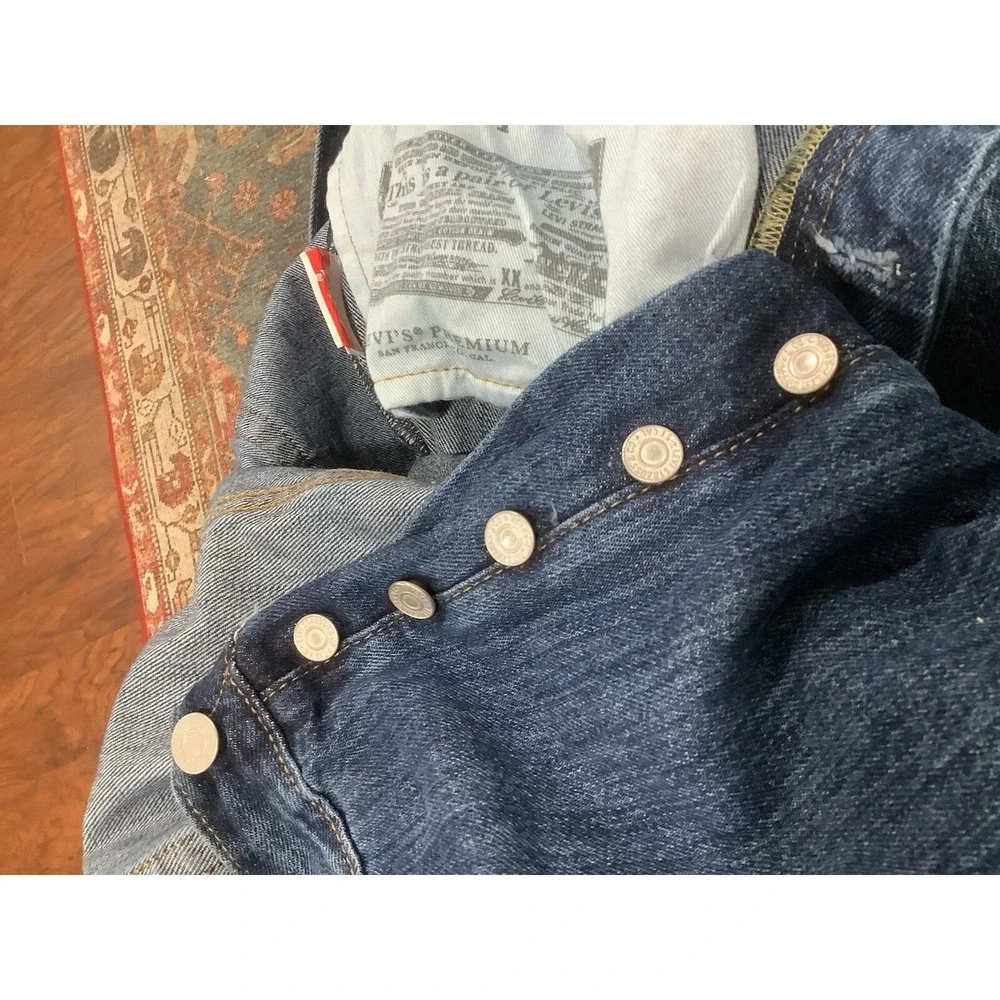 Levi's Premium 501 Big E Straight Leg  Blue Jeans Men's size 50x30 NEW